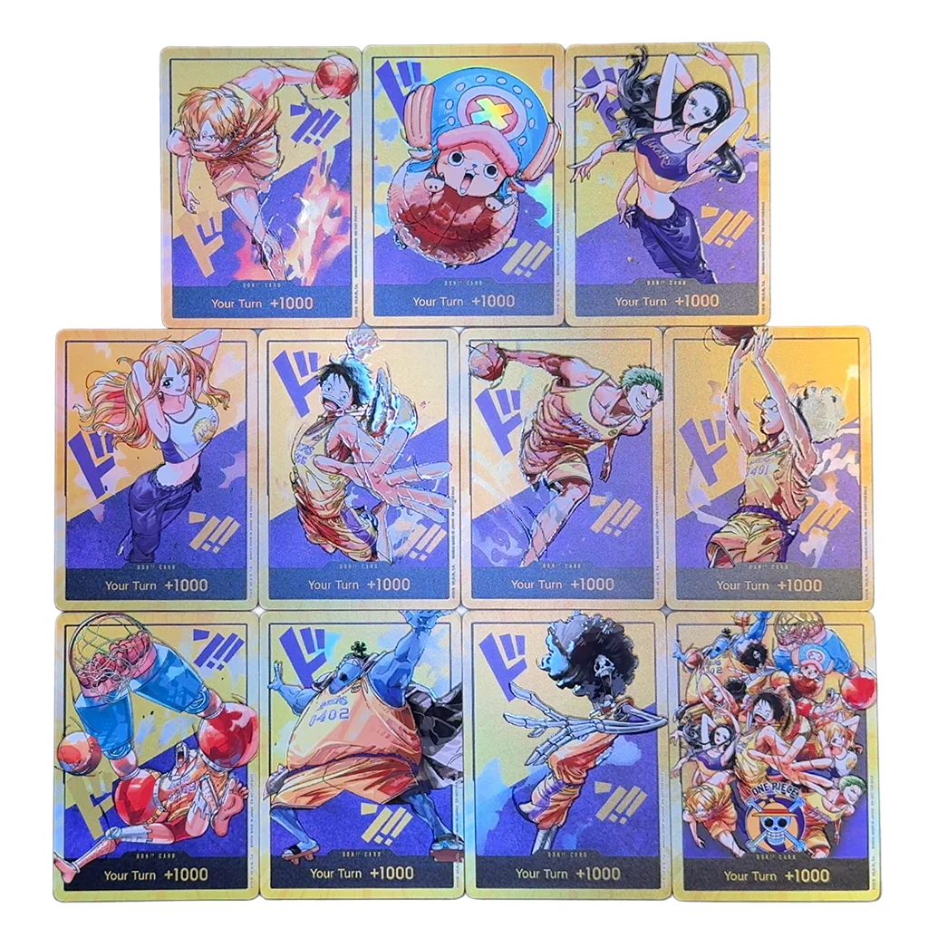 One Piece TCG OPCG Englische Leader-Karten: Luffy, Zoro, Nami, Sanji, Usopp, Chopper, Robin, Jinbe, Strohhut-Crew Leader-Karten – Detail 1