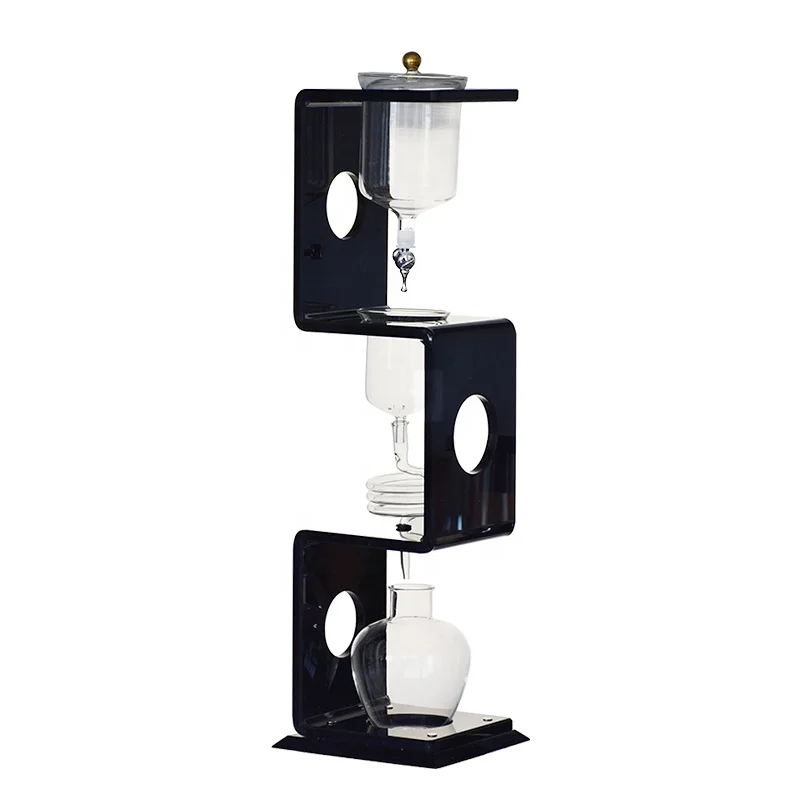 

High Quality 600ml Cold Brew Coffee Maker Resistant Glass Ice Drip Adjustable Valve Coffee tools Black