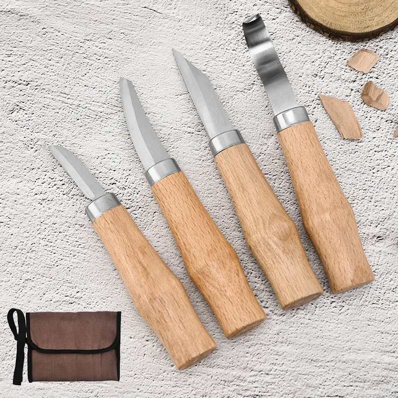 1/7PCS Professional Wood Carving Chisel Knife Hand Tool Set Basic Detailed  Carving Woodworkers Gouges Multi Purpose DIY Knives - AliExpress