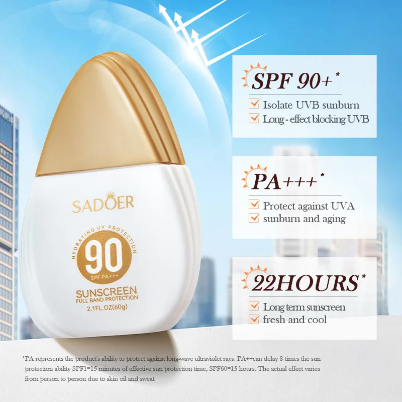 Sunscreen Cream Facial Sunscreen for Face Body UV Resistant