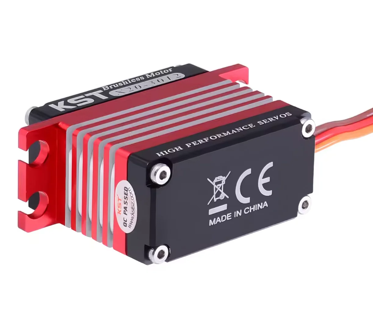 Servo KST X20-3012 35kg Métal Brushless pour Avion RC, comparé à une pièce de monnaie pour l'échelle