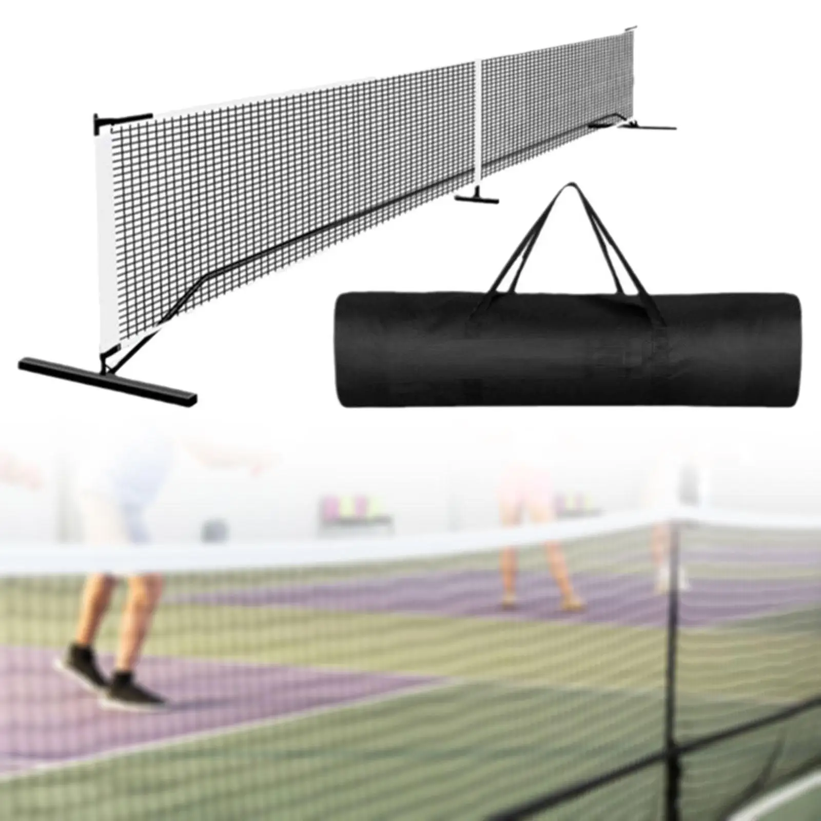 Portable Pickleball 22ft Adjustable Height with Metal Frame Stand Detachable Sports Net for Party Game Training Backyard Indoor Portable Pickleball 22ft Adjustable Height with Metal Frame Stand Detachable Sports Net for Party Game Training Backyard Indoor