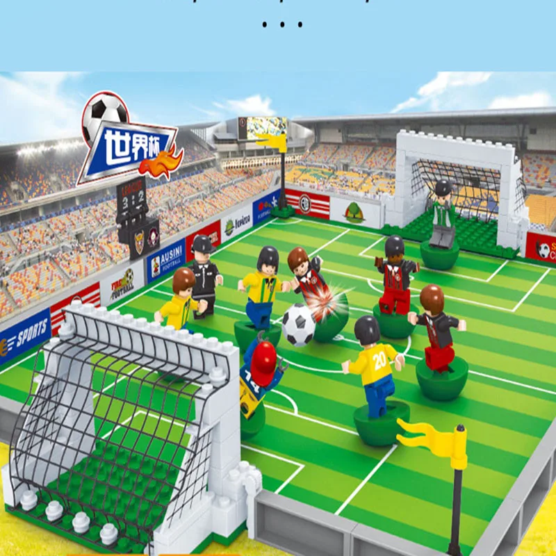 Football Field DIY Table Games World Cup Sports Theme Multiplayer Party Board Games Blocks Assembly Set Toys for Kids Adult 2