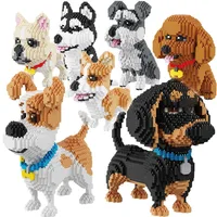 Cartoon Animal Building Blocks Creative Pet Dog And Cat Assembly Toy DIY Educational Puzzle Parent-Child Interactive Toy Cartoo 1