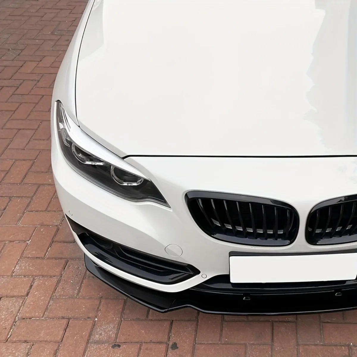 BMW 2 시리즈 F22 F23 2013-2021 프론트 범퍼 립 스포일러 디퓨저 스플리터 ABS 바디 키트 튜닝 글로스 블랙