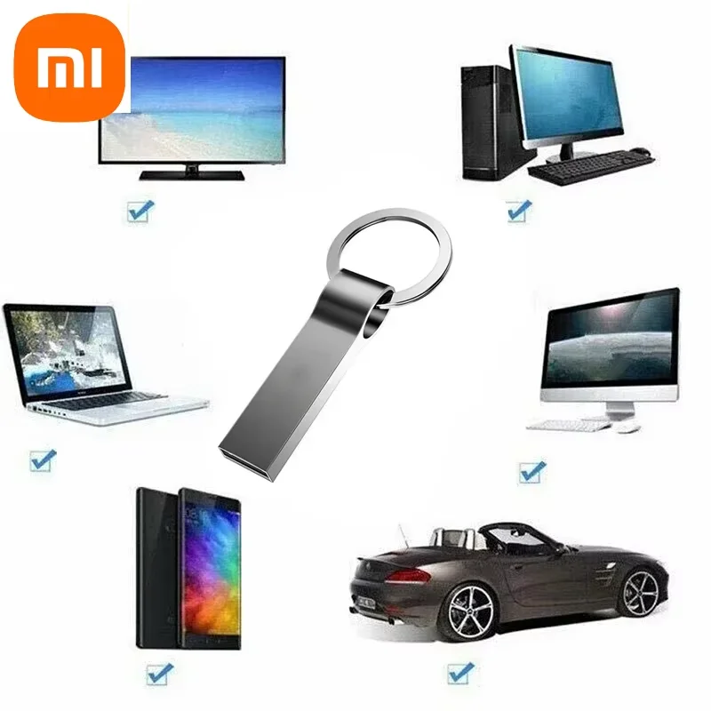 Pen Drive Xiaomi 2TB Metal Pen Drive USB 3.0 Flash Drive U Disk High-speed Data Transfer Memory Stick 1TB Ultra-slim Thumb Usb Memory Disk