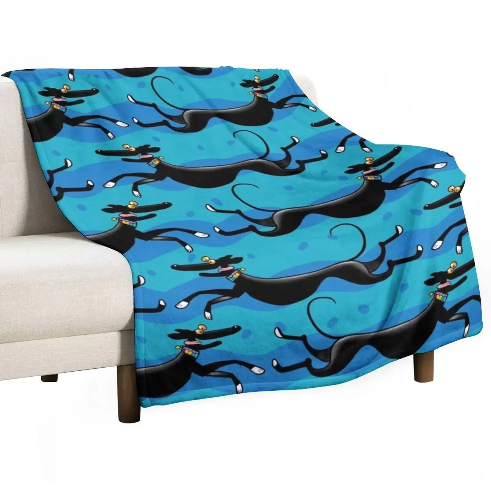 

Blue Zoomies pattern Throw Blanket Soft Plaid Single Blankets