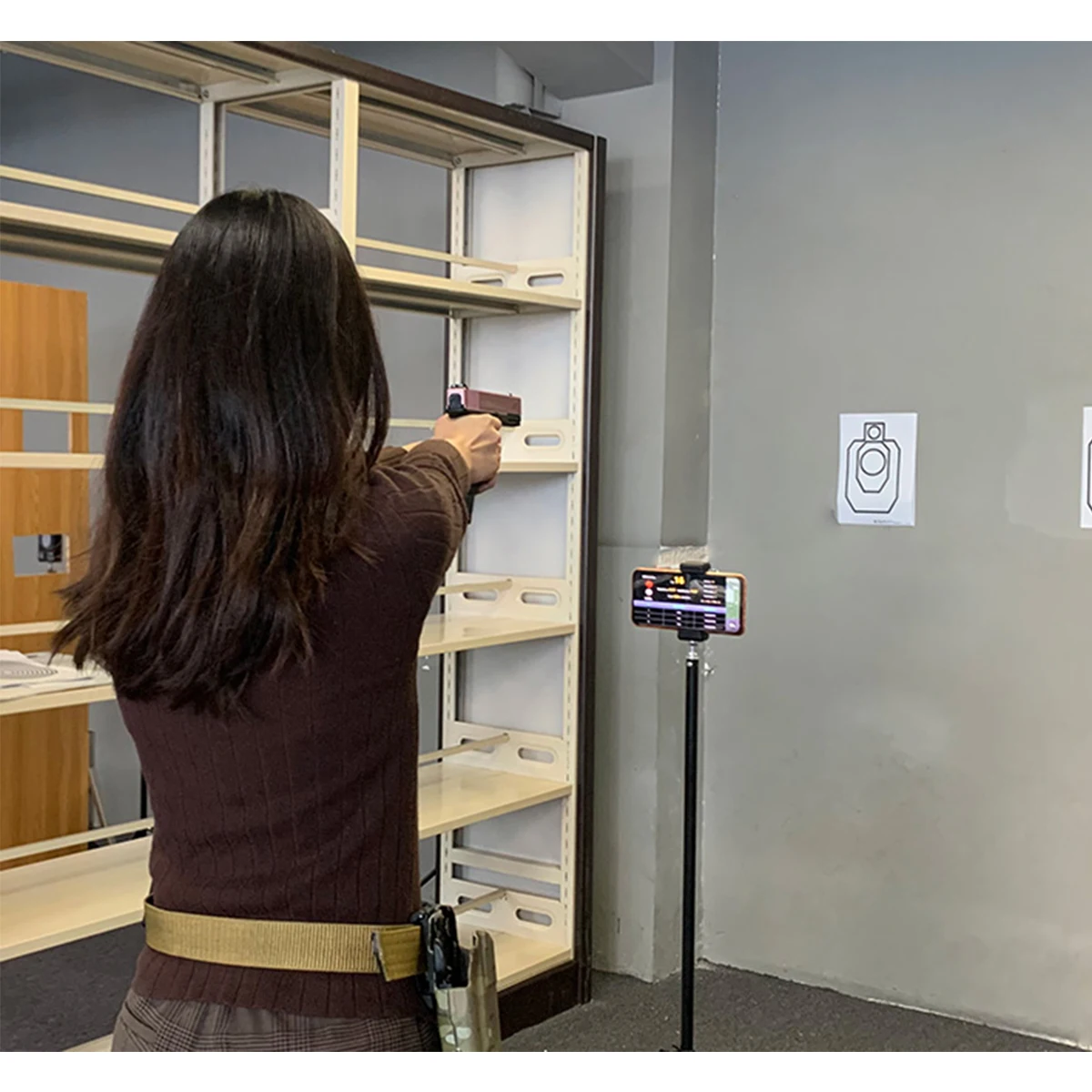 Special PIe Shooting App, Red Dot Laser Shooter, Dry Fire Training Laser 9mm Bullet Training Simulator .40SW .45ACP .38Sup