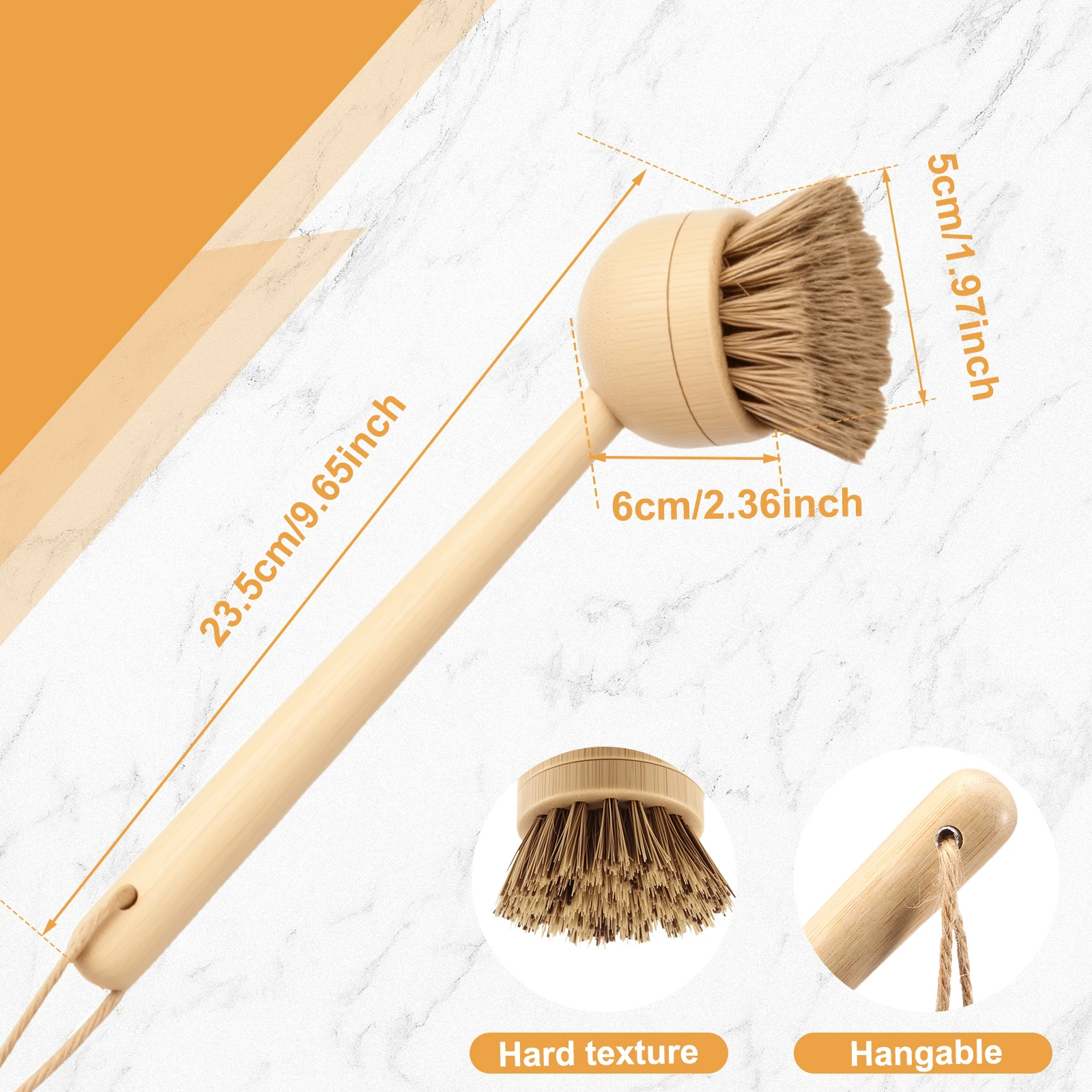 Eco-Friendly Bamboo Kitchen Dish Brush Set