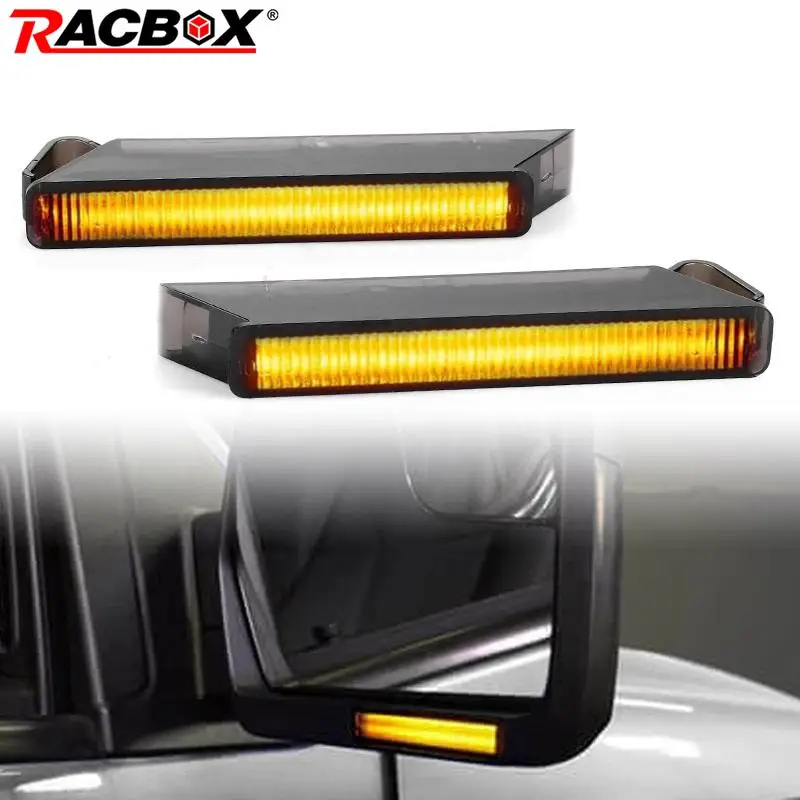 ANZO LED Door Mirror Turn Signal Indicator Lights Smoke w/ Amber LED | Ford F-150 (09-14) (861114)
