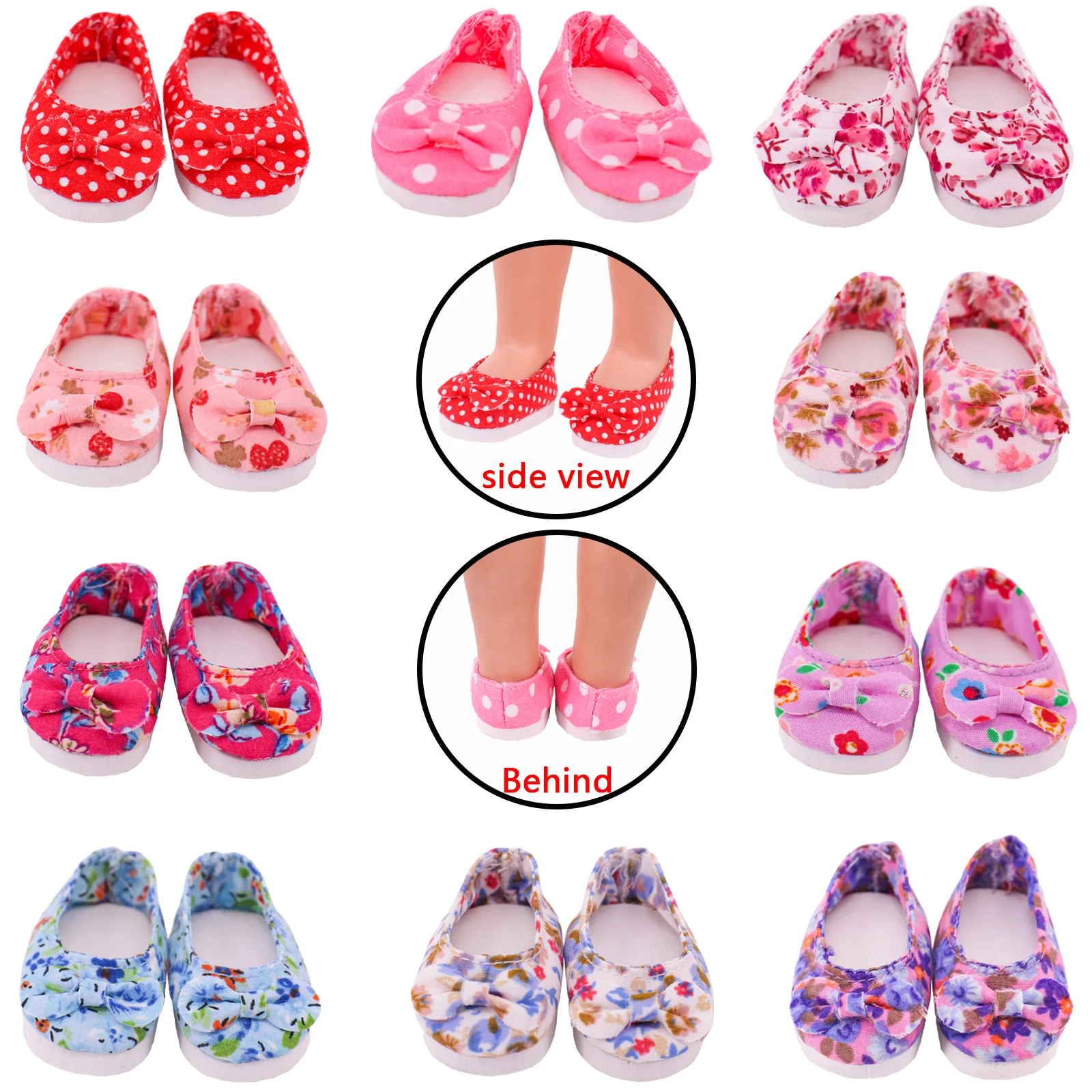 

10Models 5Cm Doll Shoes Paola Reina Wellie Wisher Floral Calico Shoes For 14.5Inch Doll&EXO&Blythe Doll Accessories Girl DIY Toy