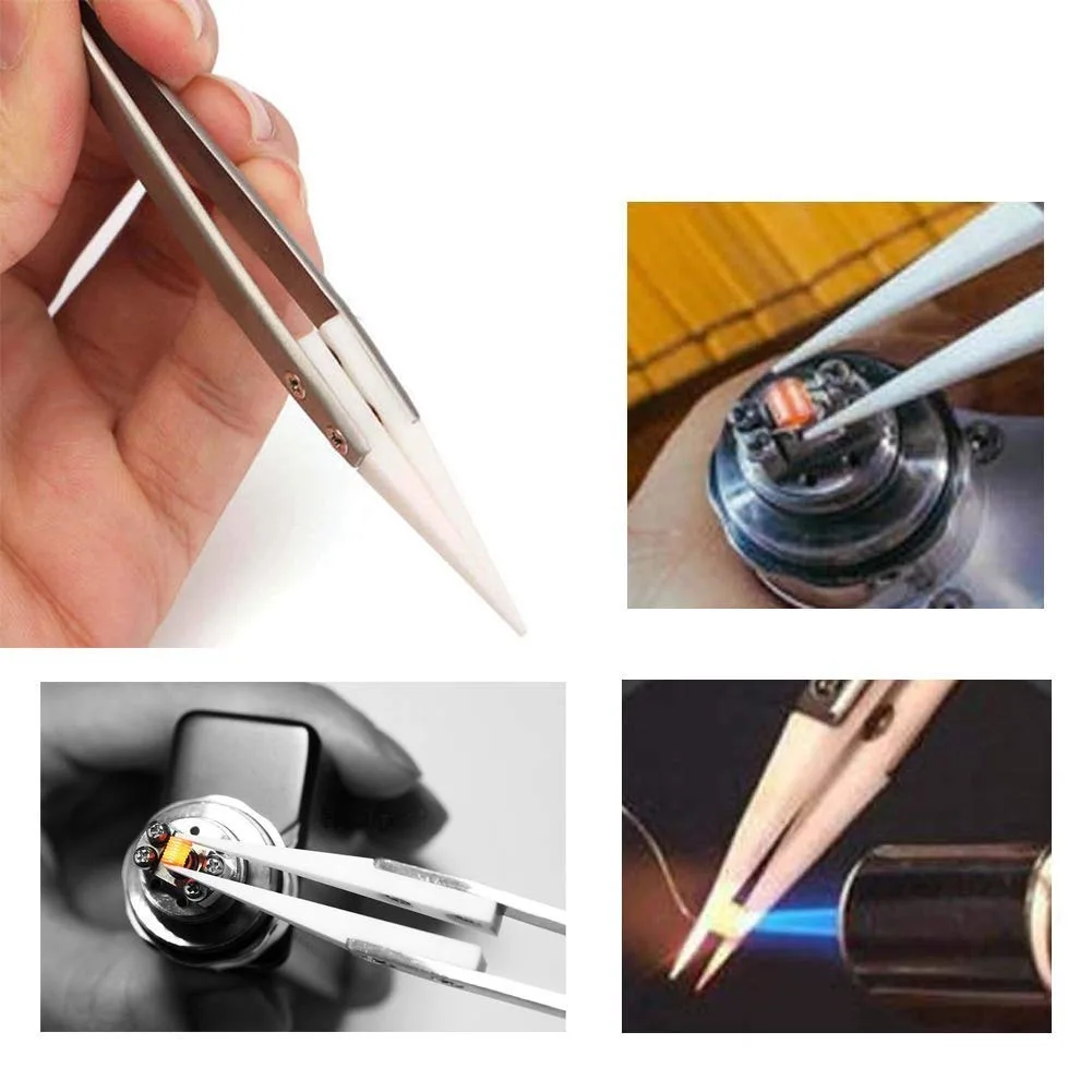 Stainless Steel Ceramic Tweezers High Temperature Resistant tweezer tool
