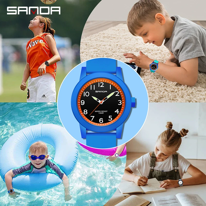 SANDA Moda All'aperto Sport Orologi per bambini Ragazzo Casual