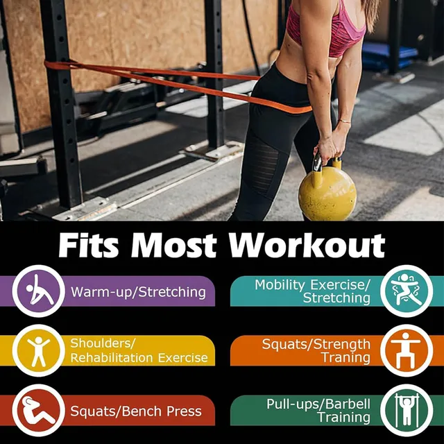 Silicone Pull Up Bands Resistance Bands,5 Resistance Levels Assistance Bands for Fitness Home Gym Working Out, Muscle Training 4