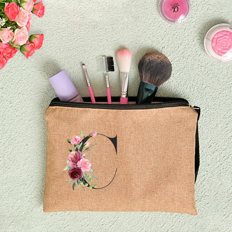 Custom Name Flower Letter Cosmetic Bag Bachelorette Party Neceser Makeup Bags Zipper Pouch Toiletry Organizer Bridesmaid Gifts 3 Scb9061af38534527923d321c300bacach