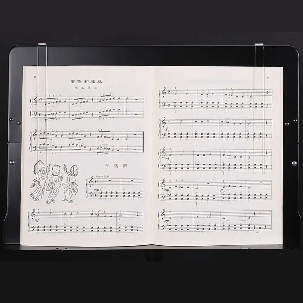 1pair Accessories Easy Reading Piano Music Book Clip Clear Acrylic Music Binders Clip Piano Supplies Book Holder