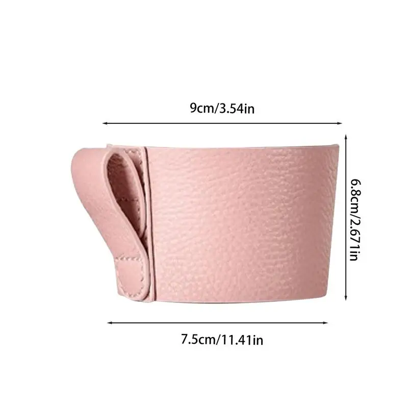 Bottle Sleeves Cup Sleeves For Hot Drinks Insulated Mug Sleeve PU Leather Beverage Cup Sleeve Reusable Jacket Hand Protector