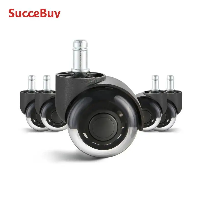 2/3 inch Set of 5 Office Chair Wheels Replacement Computer Gaming Desk Universal Caster for Hardwood Floors and Carpet office chair caster