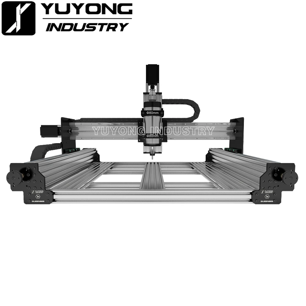 Silver 5075 QUEENBEE ULTRA CNC Full kit Linear Rail upgraded precise CNC router Engraving machine with New Tensioning system