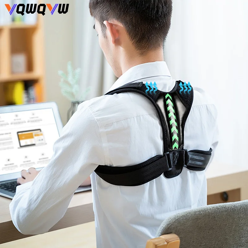 Posture Corrector 1Pcs Adjustable Back Support Corrector Belt Spine Men and Women Home Office Outdoor Upper Back Waist Shoulder Correction