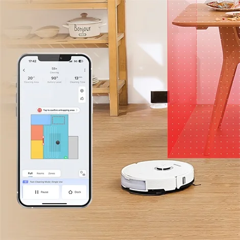 Roborock S8,Aspirateur Robot Blanc PreciSense® LiDAR Navigation Brosse DuoRoller Cartographie 3D Puissance 6000pa Système VibraRise®(Mise à Niveau Du S7)- S8 16 1