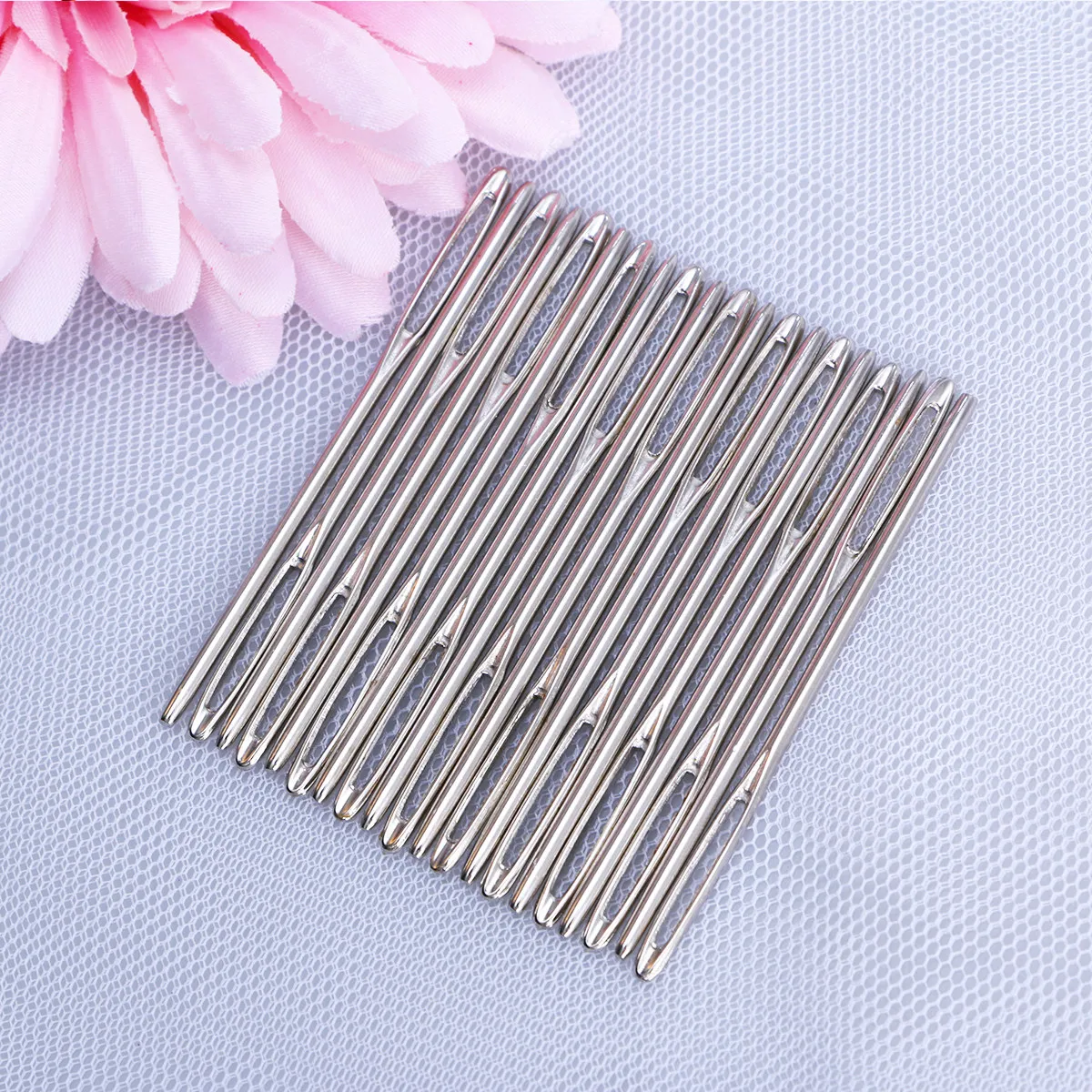 20Pcs 6Cm 크로스 스티치 뜨개질 용 대형 눈 뭉툭한 바늘 크로셰 뜨개질 바느질 실 공예 바늘 녹슬지 않는 프리미엄 스테인레스 스틸