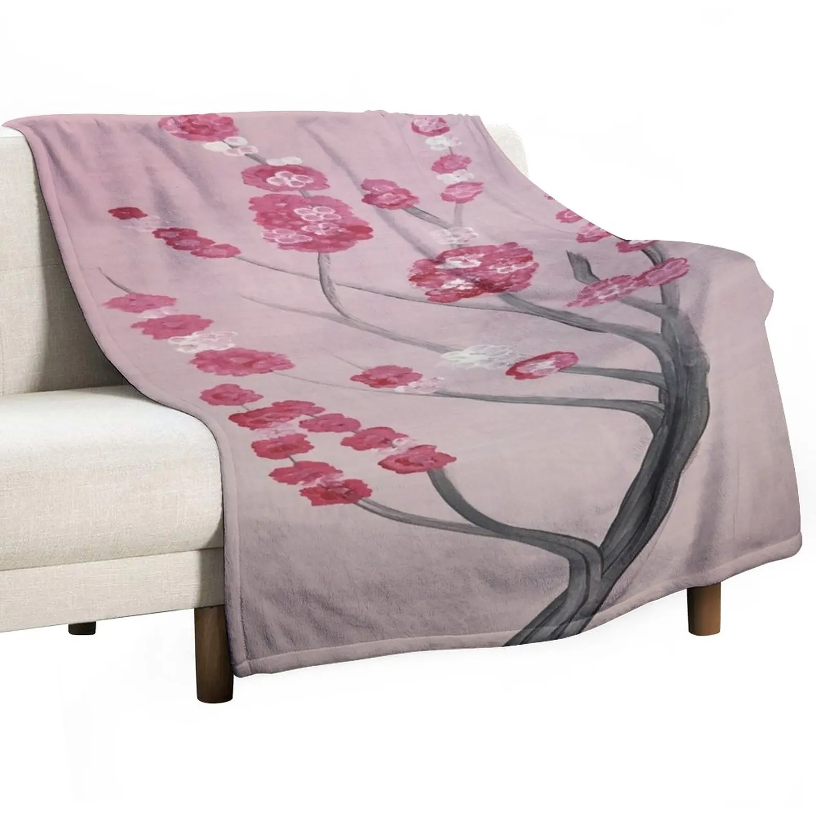 

Cherry Blossom Throw Blanket Dorm Room Essentials Sofa Throw Blanket Winter bed blankets Polar blanket