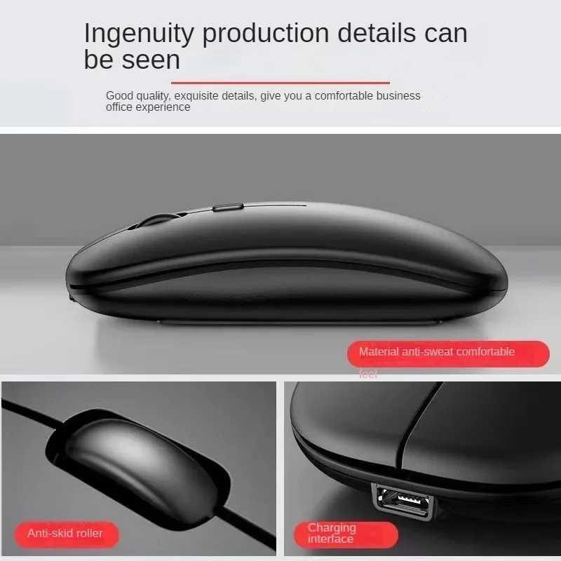 Wireless Gaming Mouse Wireless Mouse Ergonomic Mouse For Laptop PC Bluetooth Rechargeable Silent USB For Xiaomi Pad