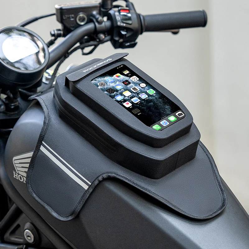 ROCKBROS Fuel Tank Bag Motorcycle Magnetic Absorption Moto Touch Screen Phone Bag Motorbike Traveling Shoulder