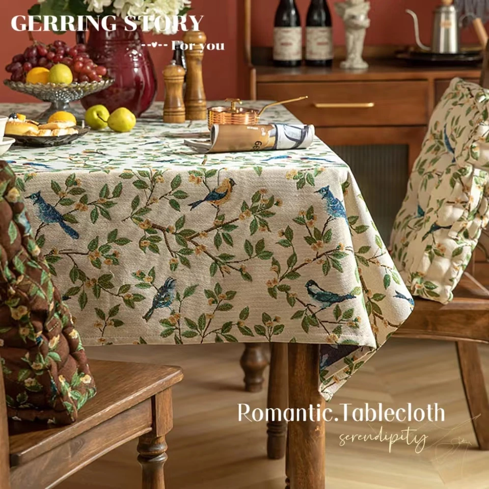 Gerring Jacquard Light Luxury Dinning Table Cloth Cover