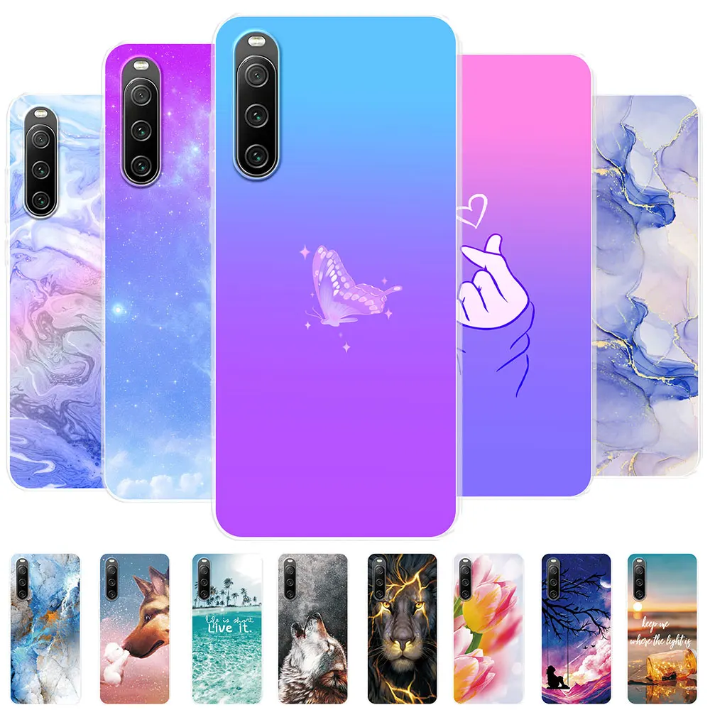 For Sony Xperia 10 Iv Case For Sony Xperia10 Iv Cartoon Flower Phone Cover Silicone Soft Coque For Sony Xperia 10 Iv Shell Funda