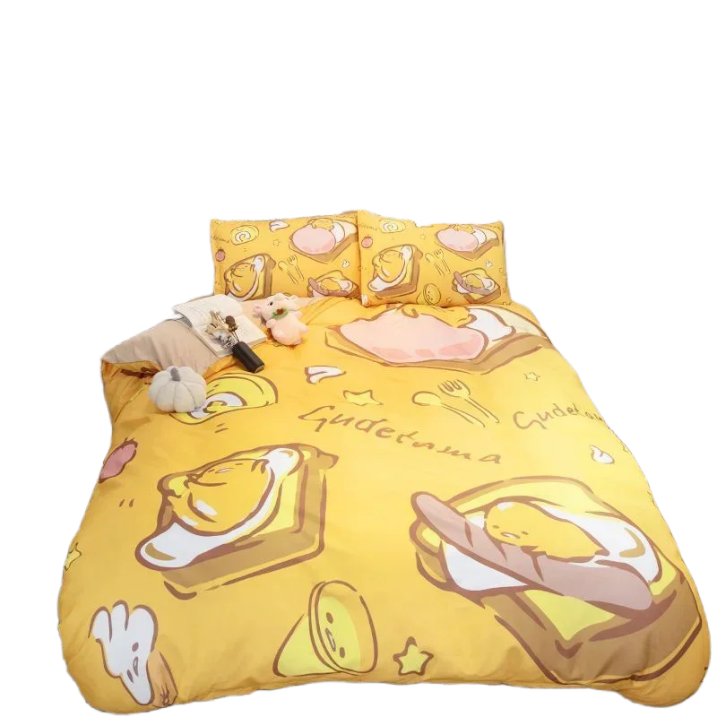 CartoonGudetamaseriescottonskinfriendlyfourpiecesetchildrens