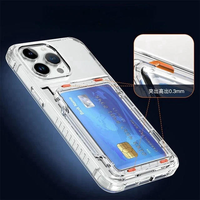 Wallet Case for iPhone 15 Pro Max 14 Plus 13 12 11 Pro Max Protective  Transparent Stand Support Holder iP 15pro Phone Cover - AliExpress
