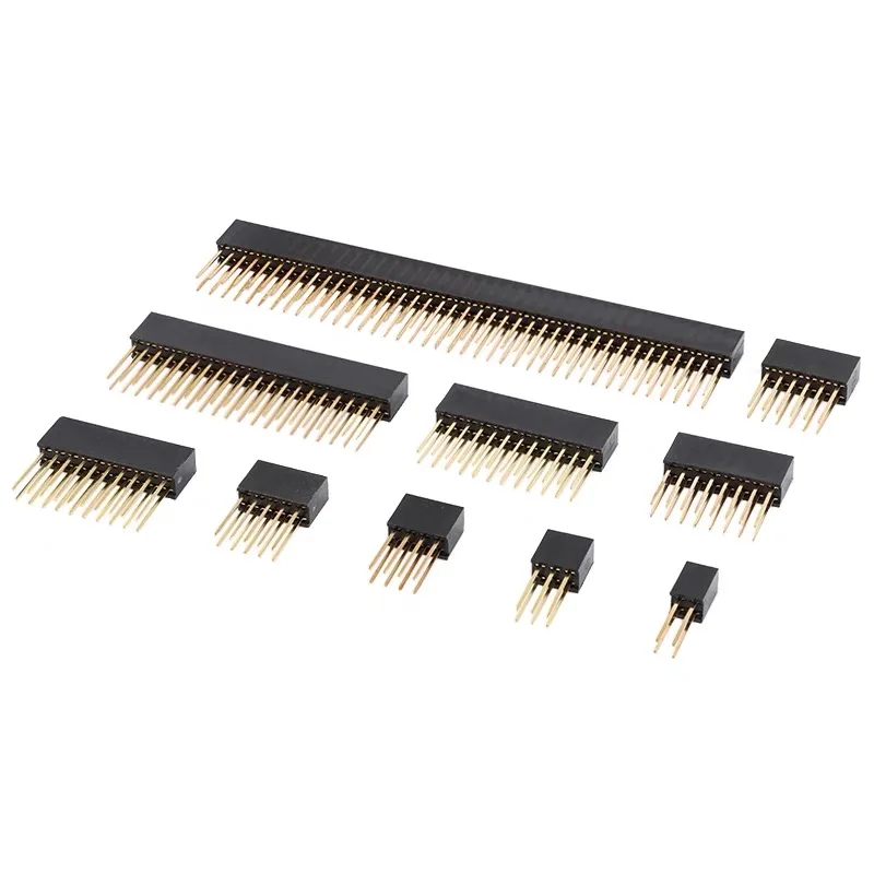 10PCS 2.54mm Double Row Female Long Pin 11mm Breakaway PCB Board Pin