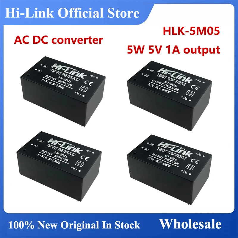 Free-Shipping-2pcs-HLK-5M05-Hot-Sale-5W-5V-1000mA-AC-DC-Isolated-Power ...