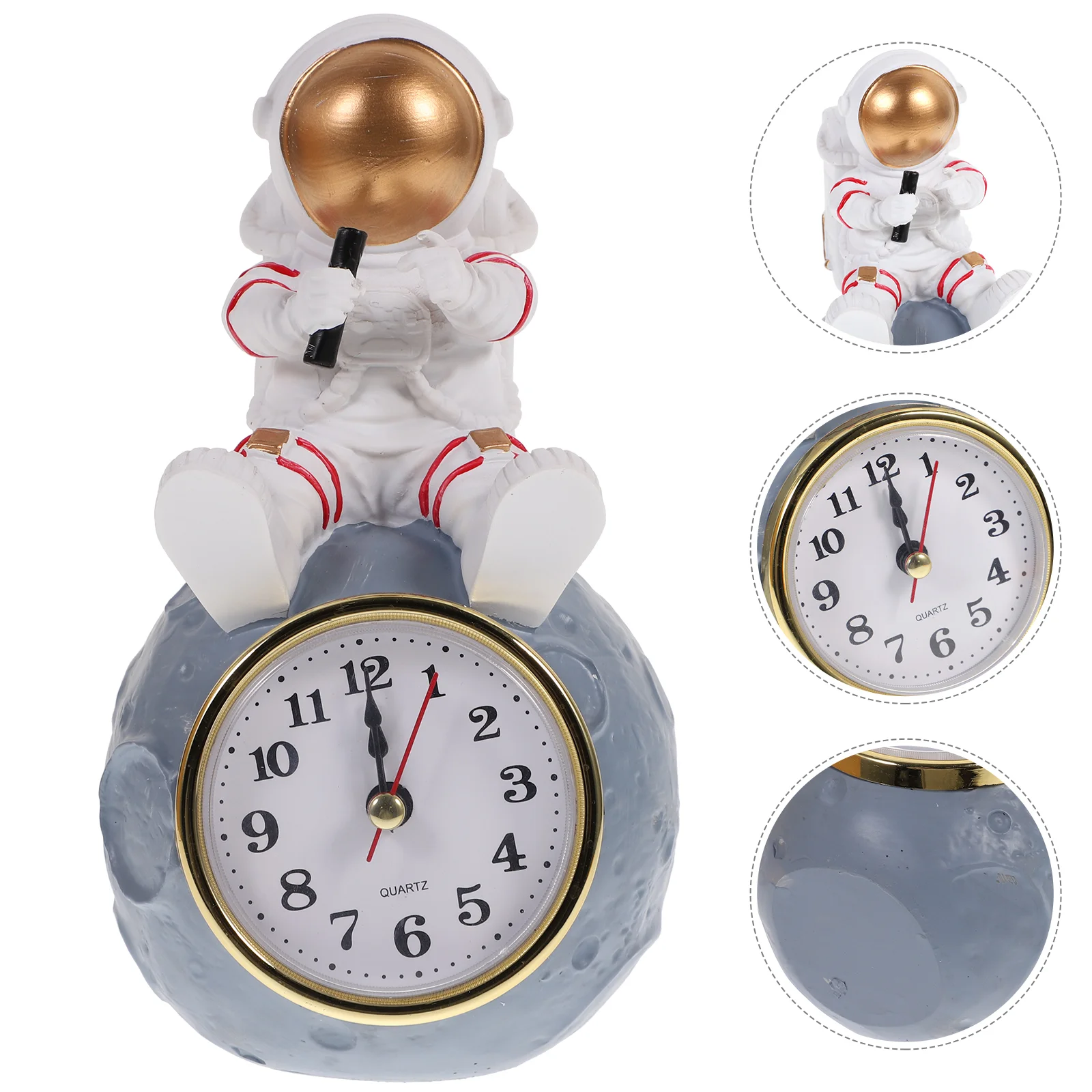 

Astronaut Clock Home Decor Ornament Decorative Resin Bedside Clocks Desk Shape Decoration Creative