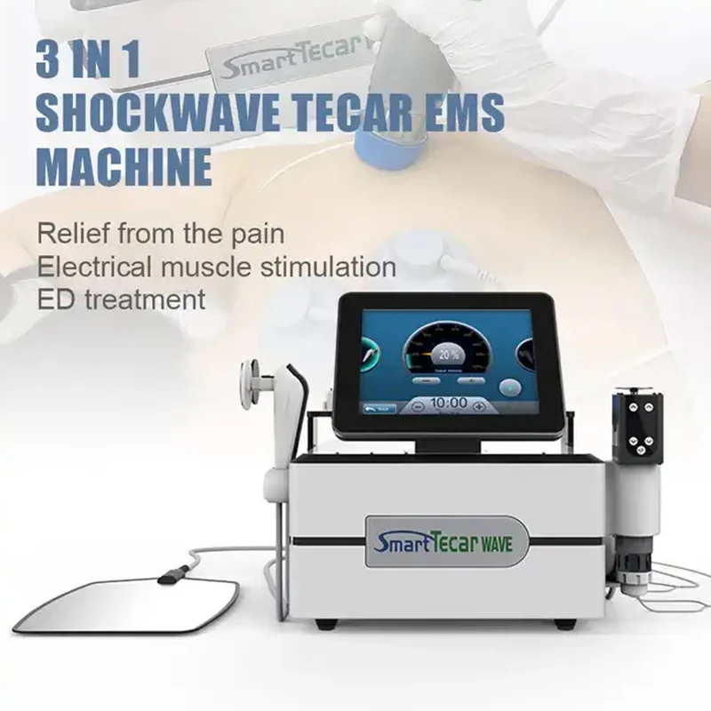 

Professional Smart Tecar Therapy Pain Relief CET RET EMS Muscle Stimulation ESWT Shockwave ED Equipment