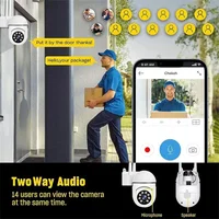 Caméra de surveillance Wifi 8MP, caméra IP PTZ sans fil, vision nocturne couleur, suivi humain par IA, caméra CCTV, zoom numérique 4X 5