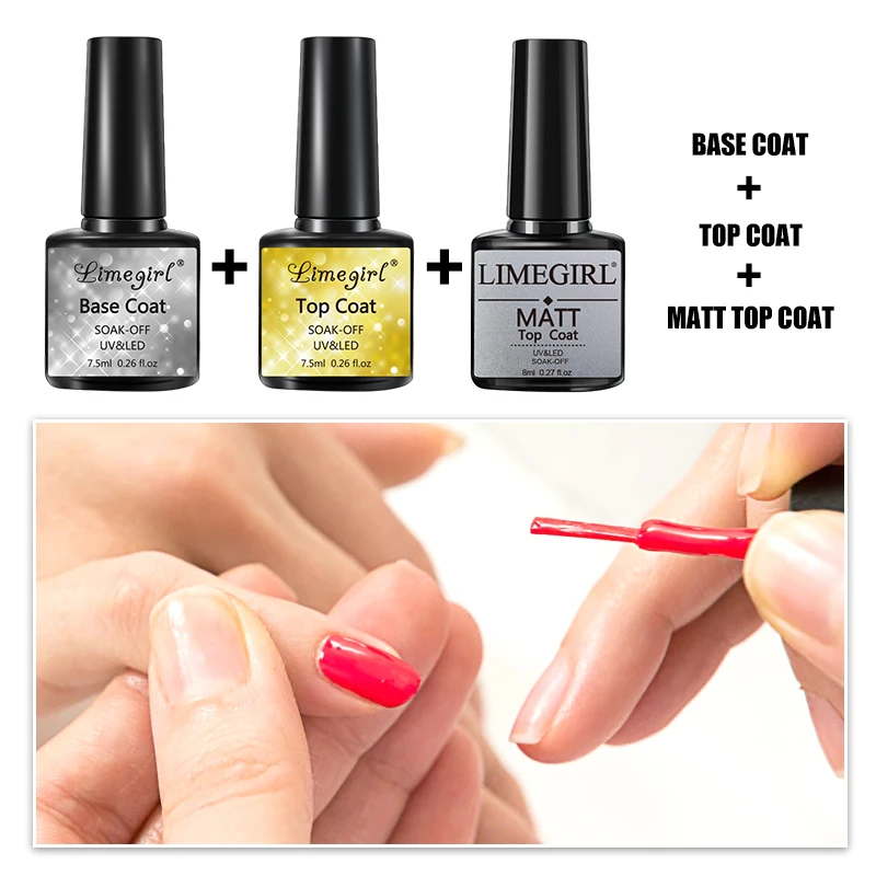 Nail Primer Limegirl7.5ML Quick Air Drying Primer for Nail Art Design Natural Nail Primer Gel Polish Air Dry Soaking Remove Base Coat
