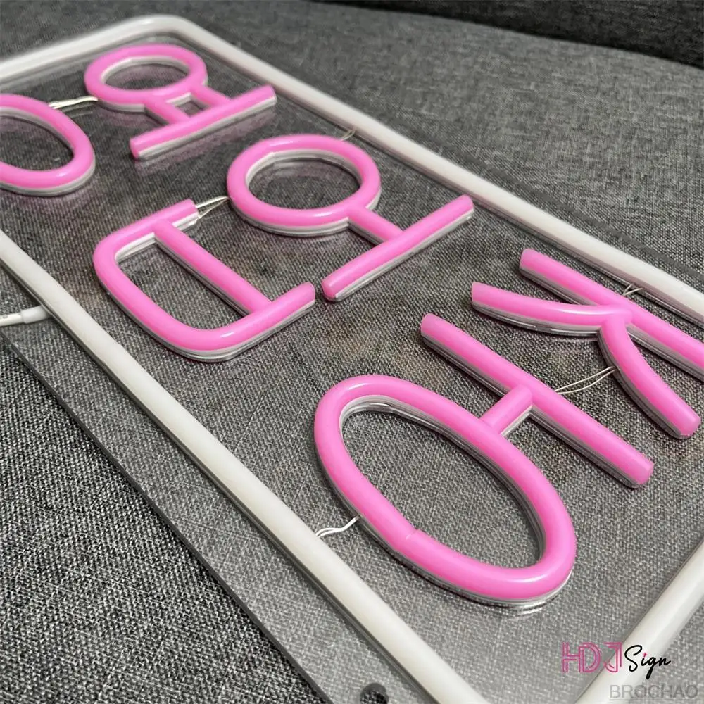 Korean Neons Sign 영업 중 Shop Decorations Personalized Name Neon Led Nights Light Welocome Open Salon Restaurant Gift