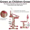 Kids Desk and Chair Set, Height Adjustable Children Bedroom Study Desk with Tilt Desktop, Can Directly for Drawing, Book Stand 2