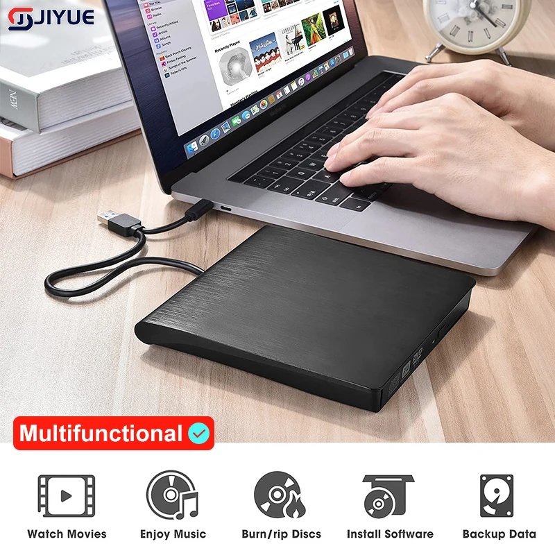 

Slim USB 3.0 &Type-C External DVD CD Writer Drive Burner Reader Player Optical Drives For Laptop PC Dvd Burner Dvd Portatil
