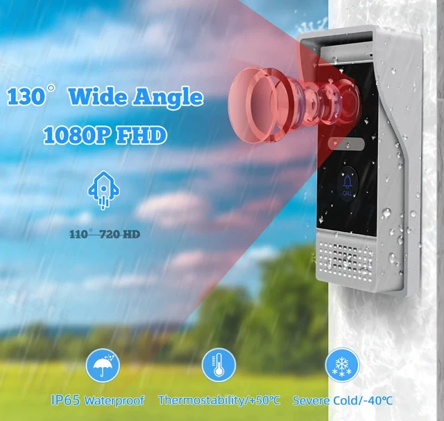 JeaTone 1080P WiFi Touch Screen 7Inch Video Intercom Tuya Smart APP Private Residential Video Goalkeeper With Door Opening 4