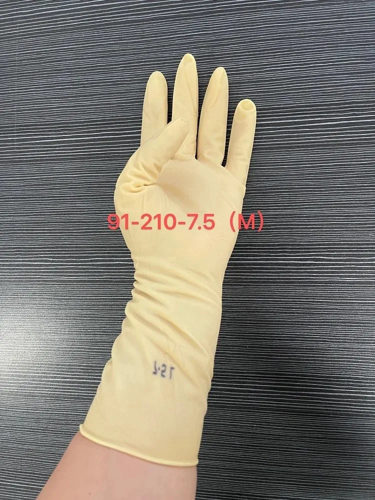 Ansell AccuTech&reg; 91-210 (1 pair) Sterile ultra-clean Hand-specific Powder-free Latex Glove Beaded Length 300mm or 11.8-inch