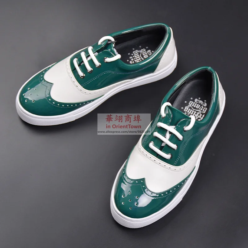 Dark Popping University High School Student Shoes Guy Perfessional Locking Fashion Lacquer Leather Shiny Stage Dance Shoe Male 6