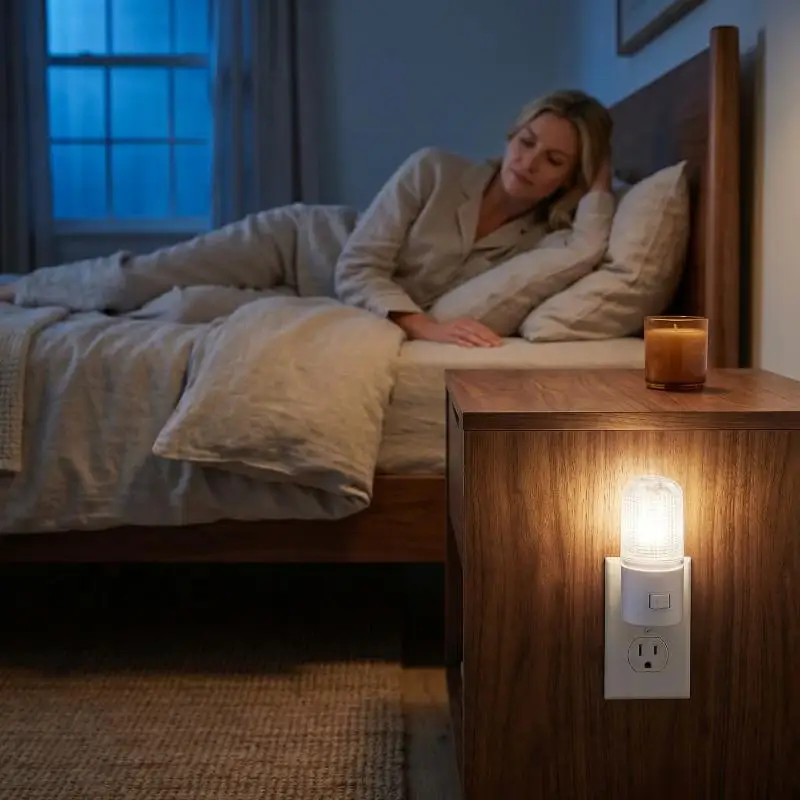 1PC LED 야간 조명 EU/US 플러그 비상 조명 거실 침실 조명 벽걸이 형 홈 침대 옆 램프 아이 베이비