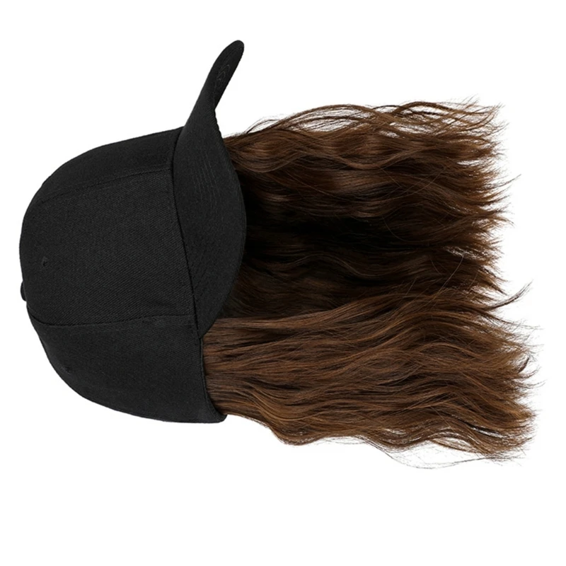 Fashion Baseball Natural Short Curly Hair Baseball Hat Lady Headwear