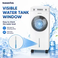 Ventilateur évaporatif à faible consommation d'énergie 60W, 3 vitesses de ventilation, fonction de refroidissement, portable, sur roulettes, pour usage domestique quotidien en intérieur 3