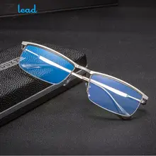 

Zilead Stainless Steel Men Business Reading Glasses Fashion HD Men Half Frame Presbyopic Optical Eyeglasses Diopters+1.0 1.5 4.0