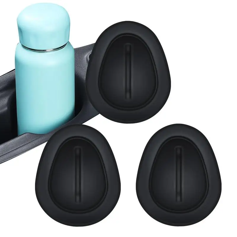 3 Pz/Set Limitatore Portabicchieri Per Auto In Silicone Autoadesivo Auto Water Cup Slot Limite Pad Car Bottle Console Slot Slip Limitatore